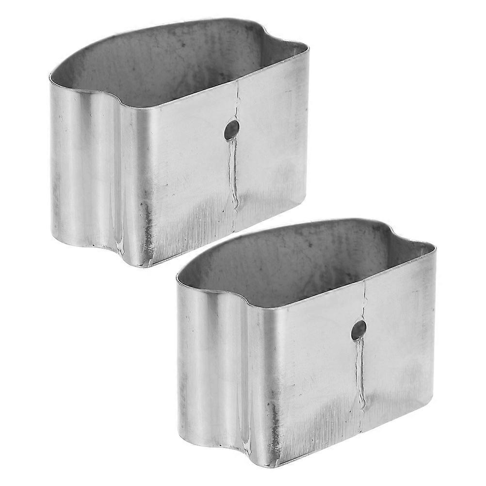Handrail End Caps Horseshoe Shape Prevent Detachment Enhance Safety For Handrails Silver 6.60X4.40X4.00CM 2Pcs