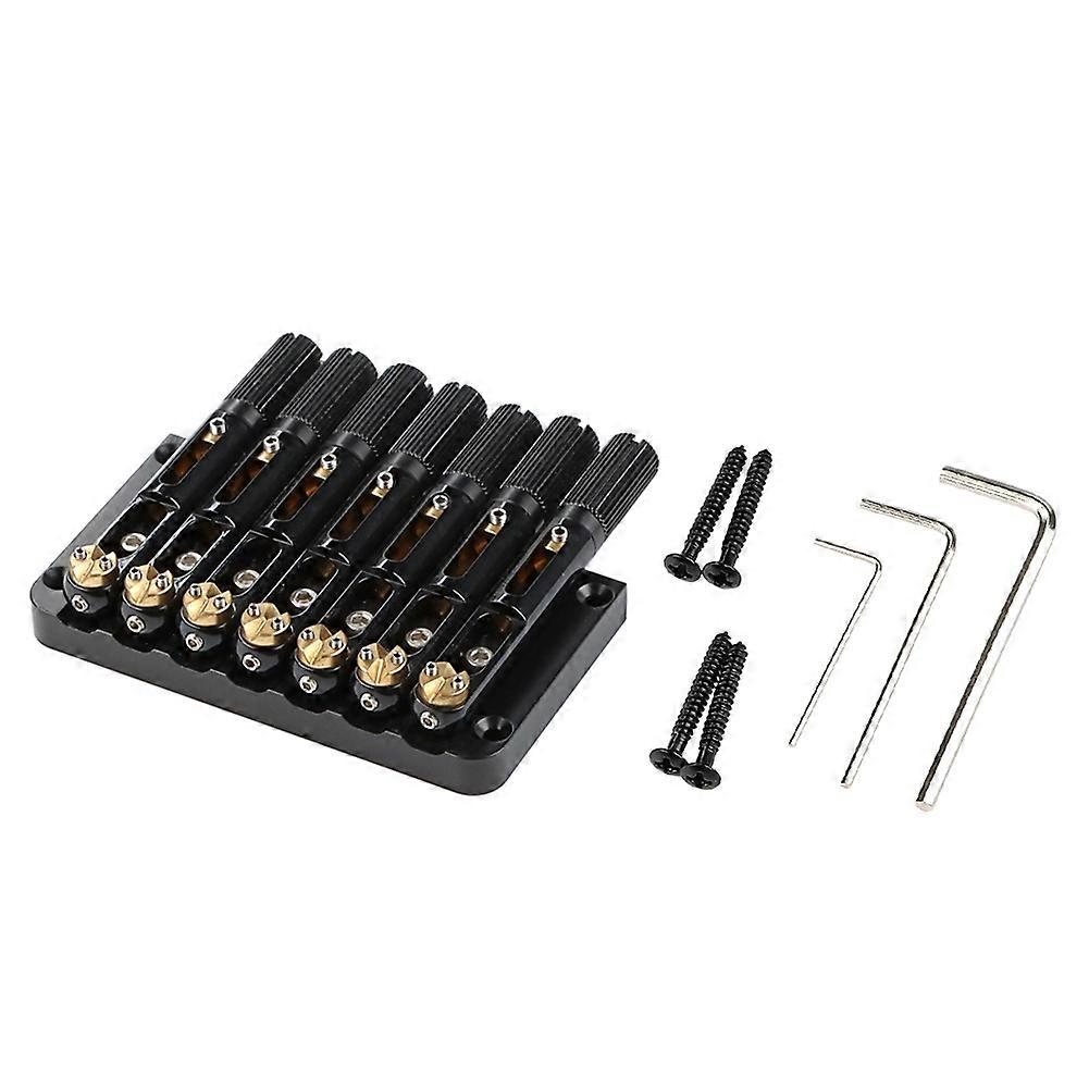 7 String Headless Metal Saddle Bridge Musical Instrument Replacement Headless Guitar Accessories