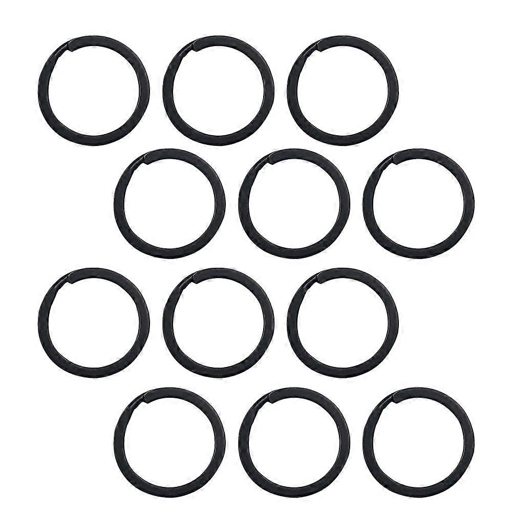 Iron Key Rings Split Rings for Key Use 100Pcs Premium Black Keychain Circles