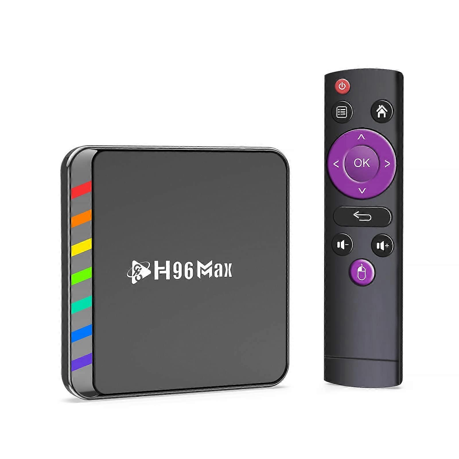 Android 12.0 TV Box H96 MAX W2 Amlogic S905W2 Quad Core 4GB ROM 64GB RAM Dual WiFi 2.4G/5.8G BT4.2 4K AV1 Set  Box