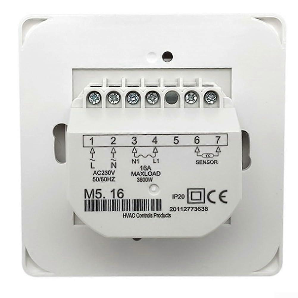 Thermostat for Underfloor Heating 220V Mechanical Adjustable 540°C with External Sensor Energy Saving
