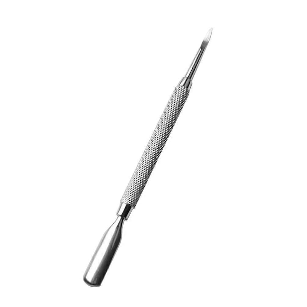 Stainless Steel Cuticle Pusher and Remover Tool with Ergonomic Curved Spoon for Precise Nail Care