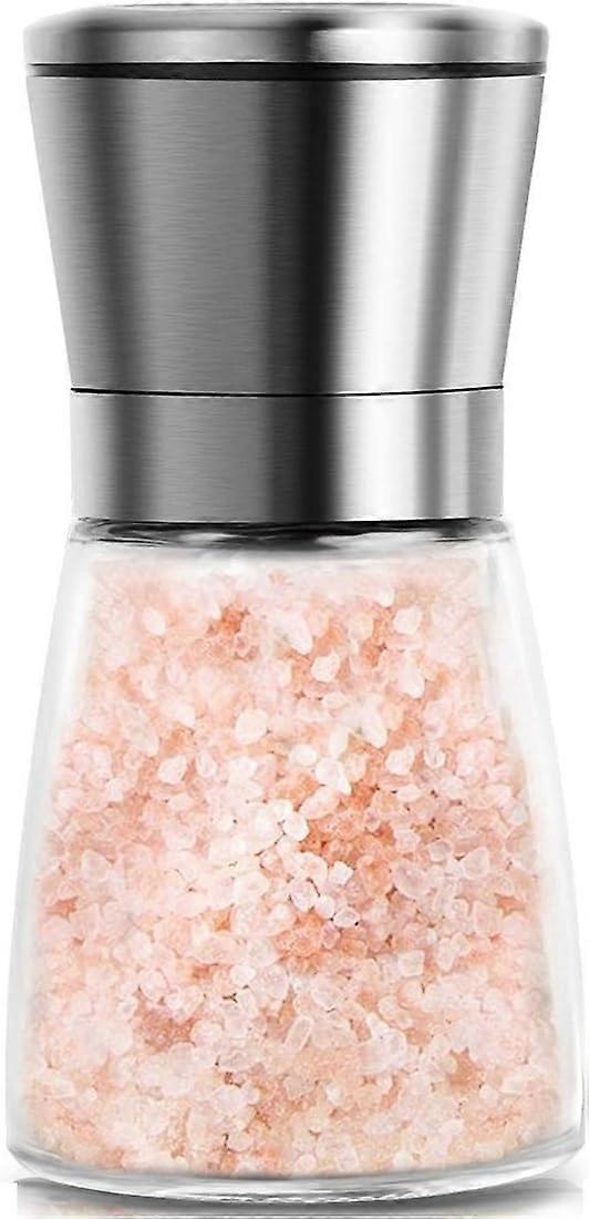 Salt and Pepper Grinder Set Stainless Steel Adjustable Refillable Pepper Mill with Ceramic Core