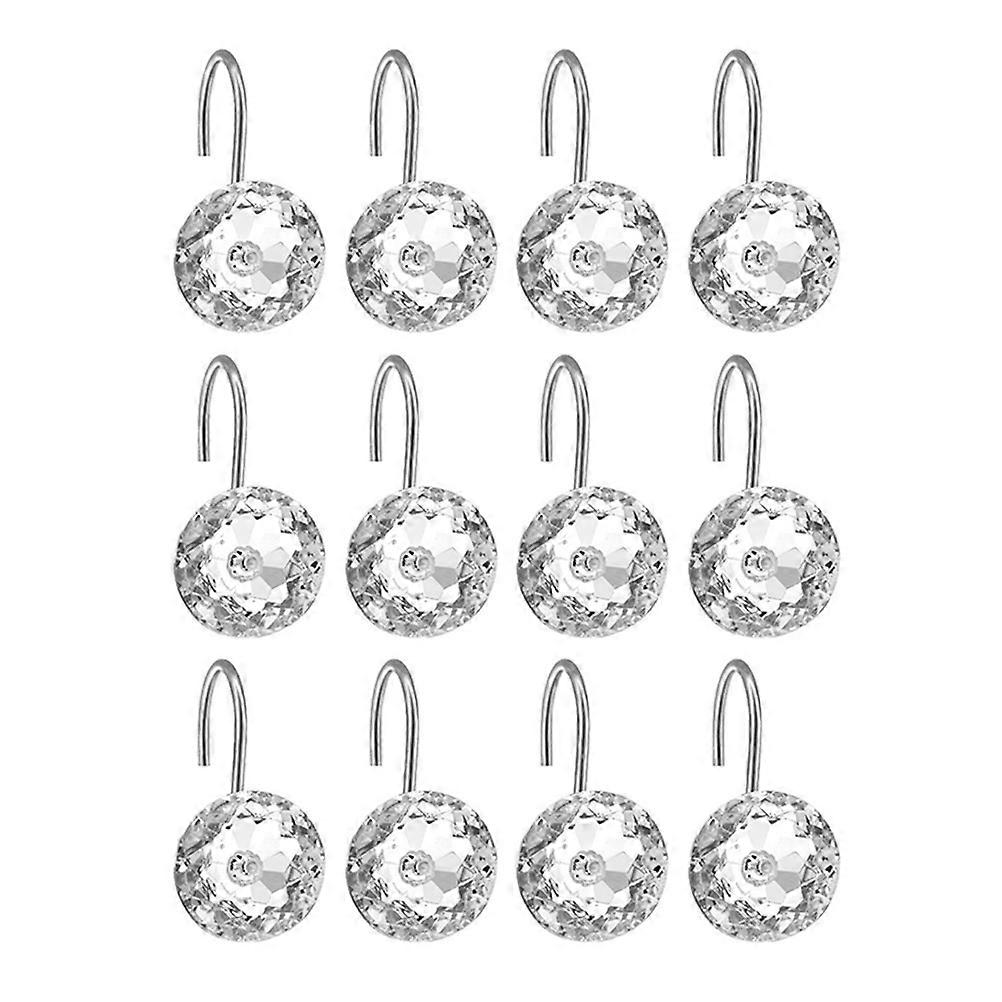 Shower Curtain Hanging Hooks Acrylic Decorative 36Pcs Set