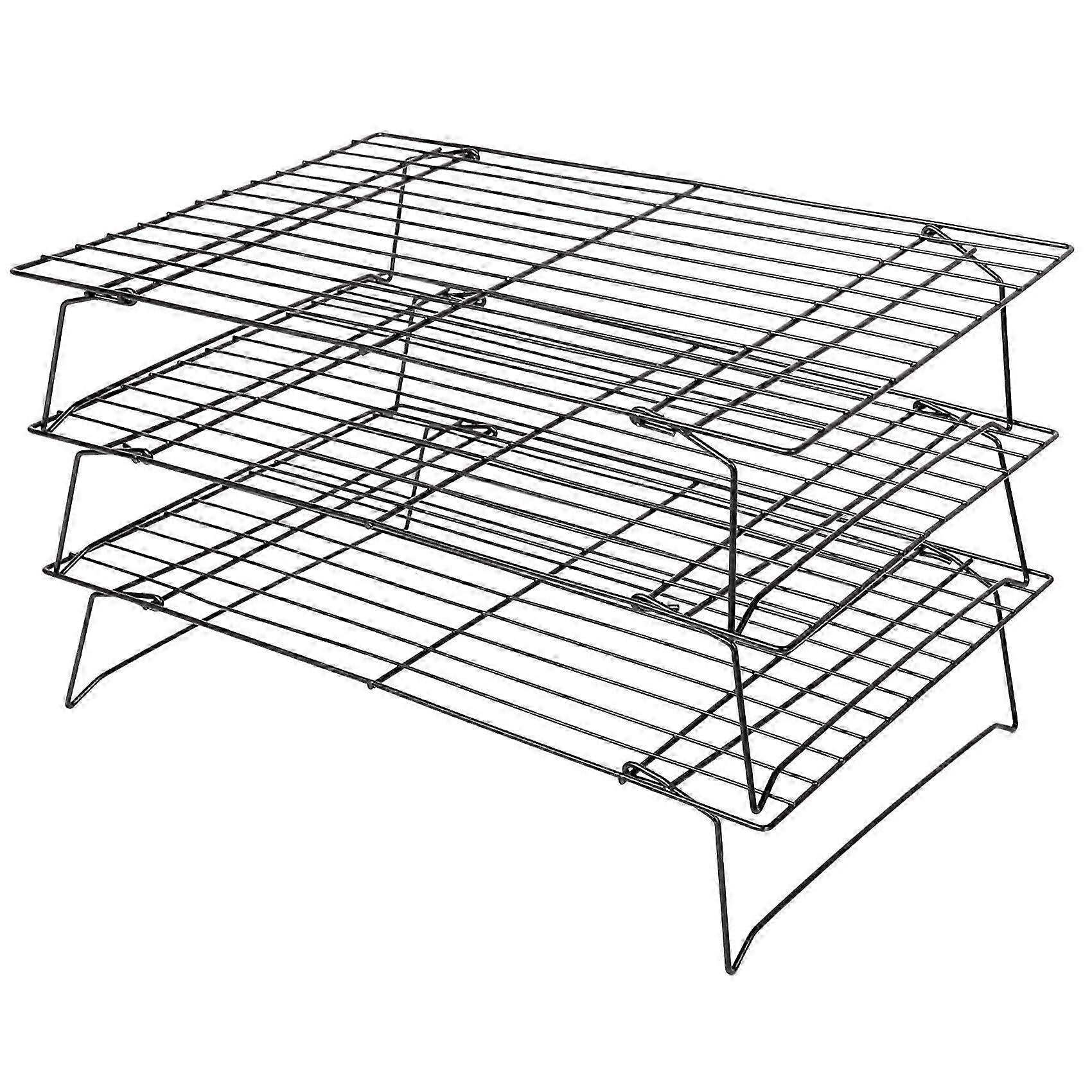 3 Layers Stackable Cooling Rack Metal Cake Cookie Biscuits Bread Cooling Rack Net Mat Holder Dry Cooler for Cooking-ms