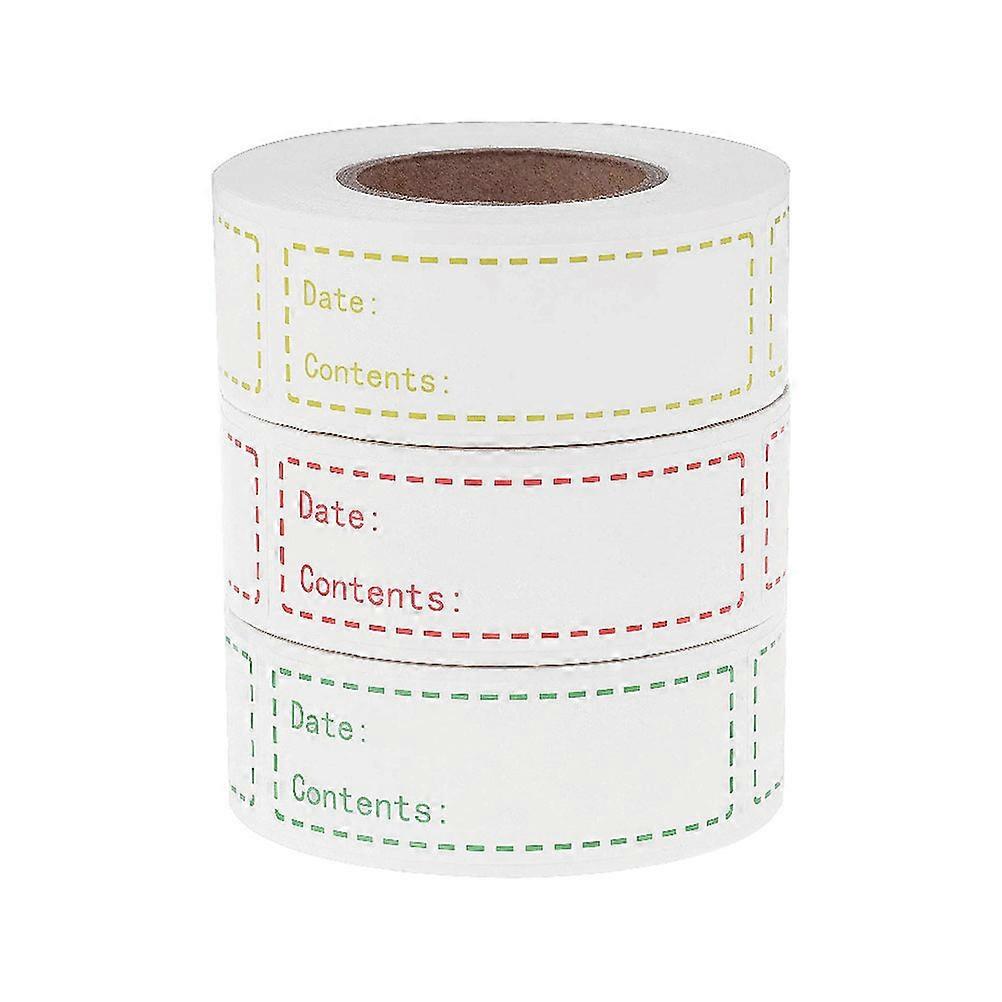 Kitchen Food Date Sticker for Storage Record Use 1 Roll 500Pcs Blue Sheet