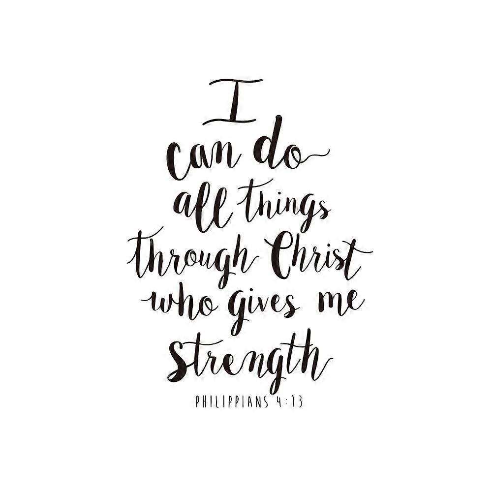 Wallpaper All Things Through Christ Removable for Home Decoration