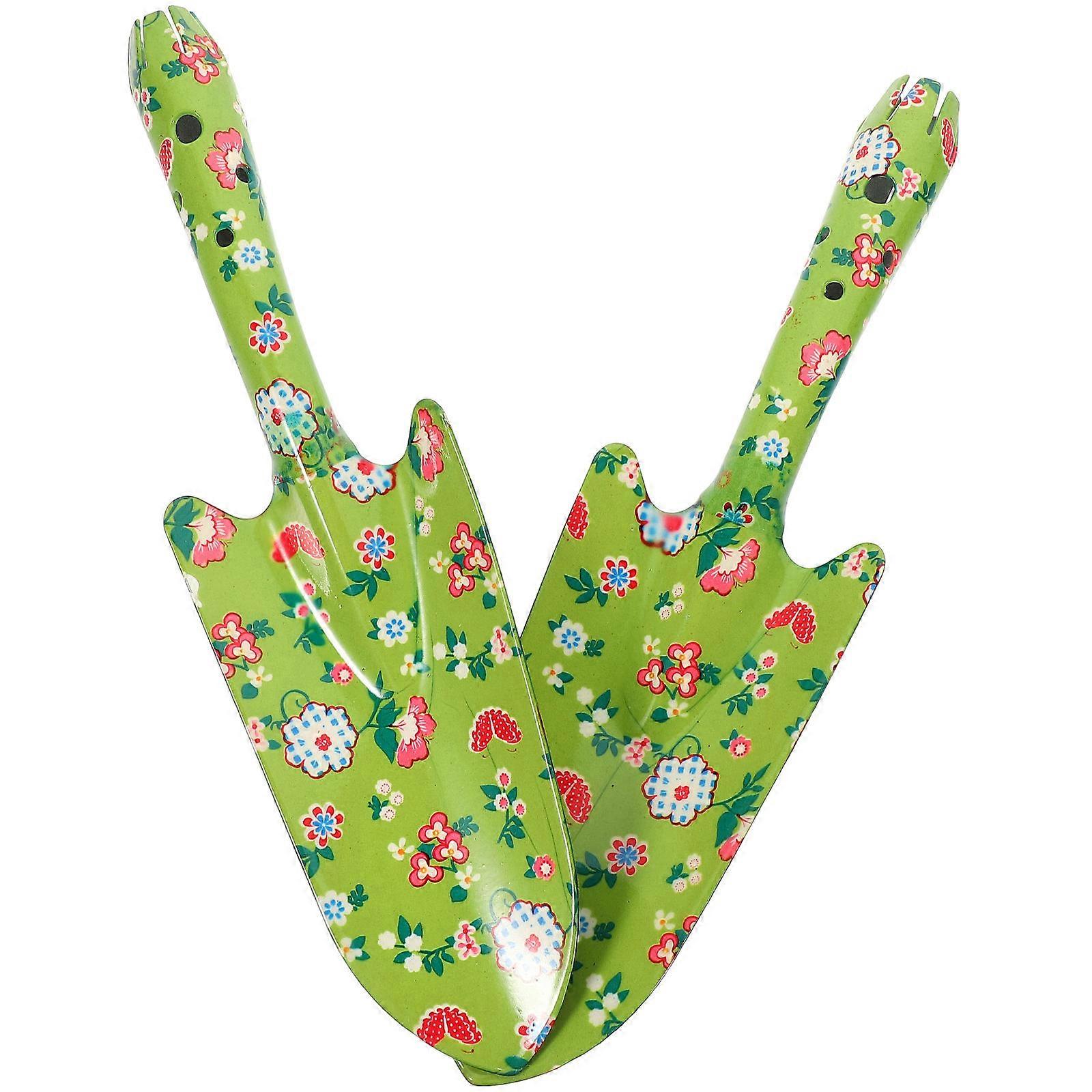 Garden Tools Printed for Digging Use 2Pcs Iron Potted