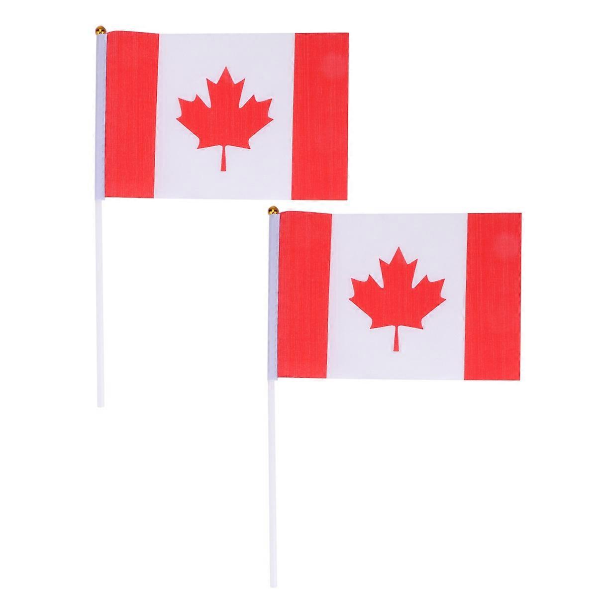 Hand Held Stick Flags Canada Stick Flag for Party 50Pcs Multi Color