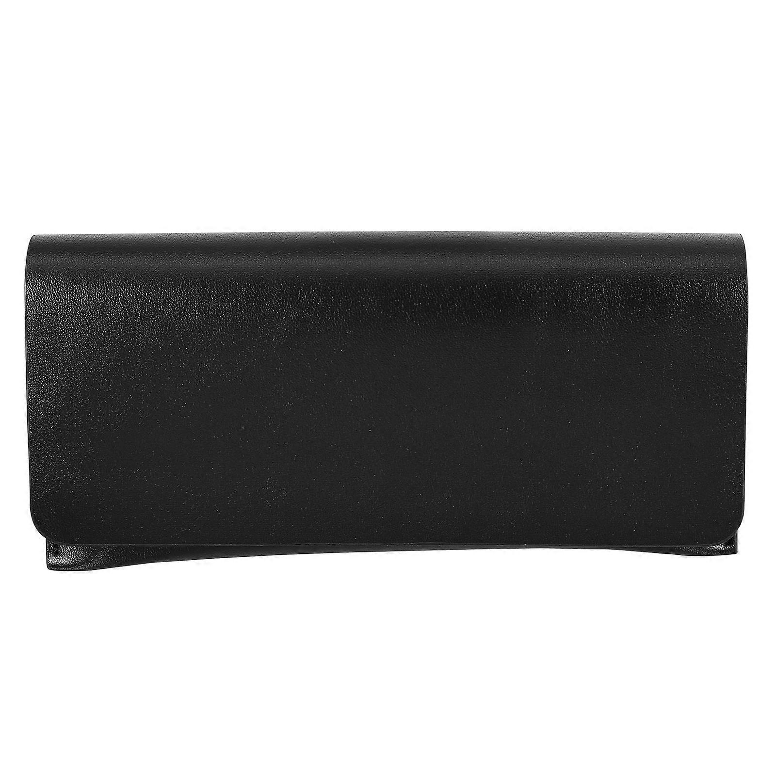 Glasses Case PU Eyeglasses Case for Storage Use 1Pcs Black Durable Container