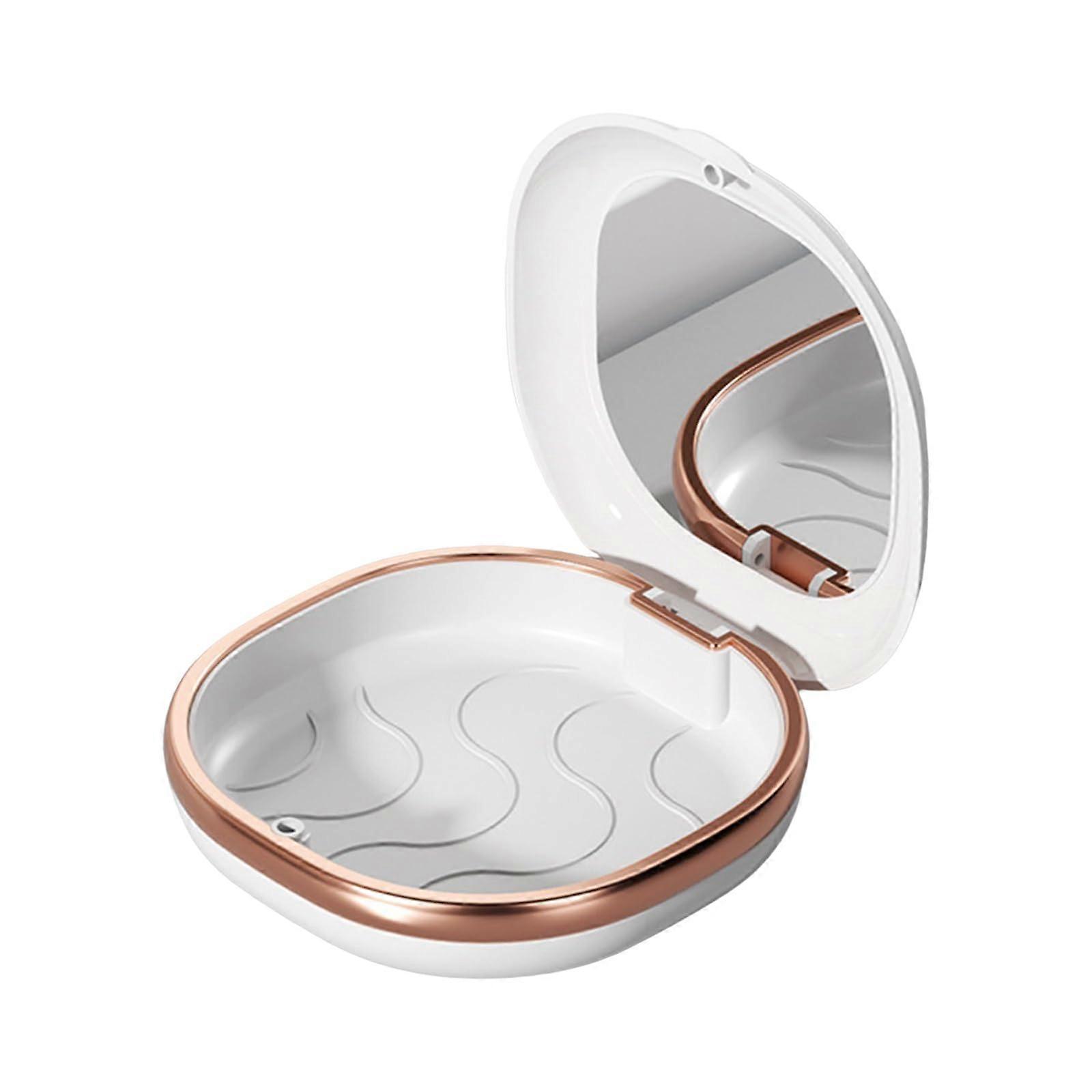 Retainer Case White Compact Dental Retainer Holder for Travel Multiple Uses Easy Clean