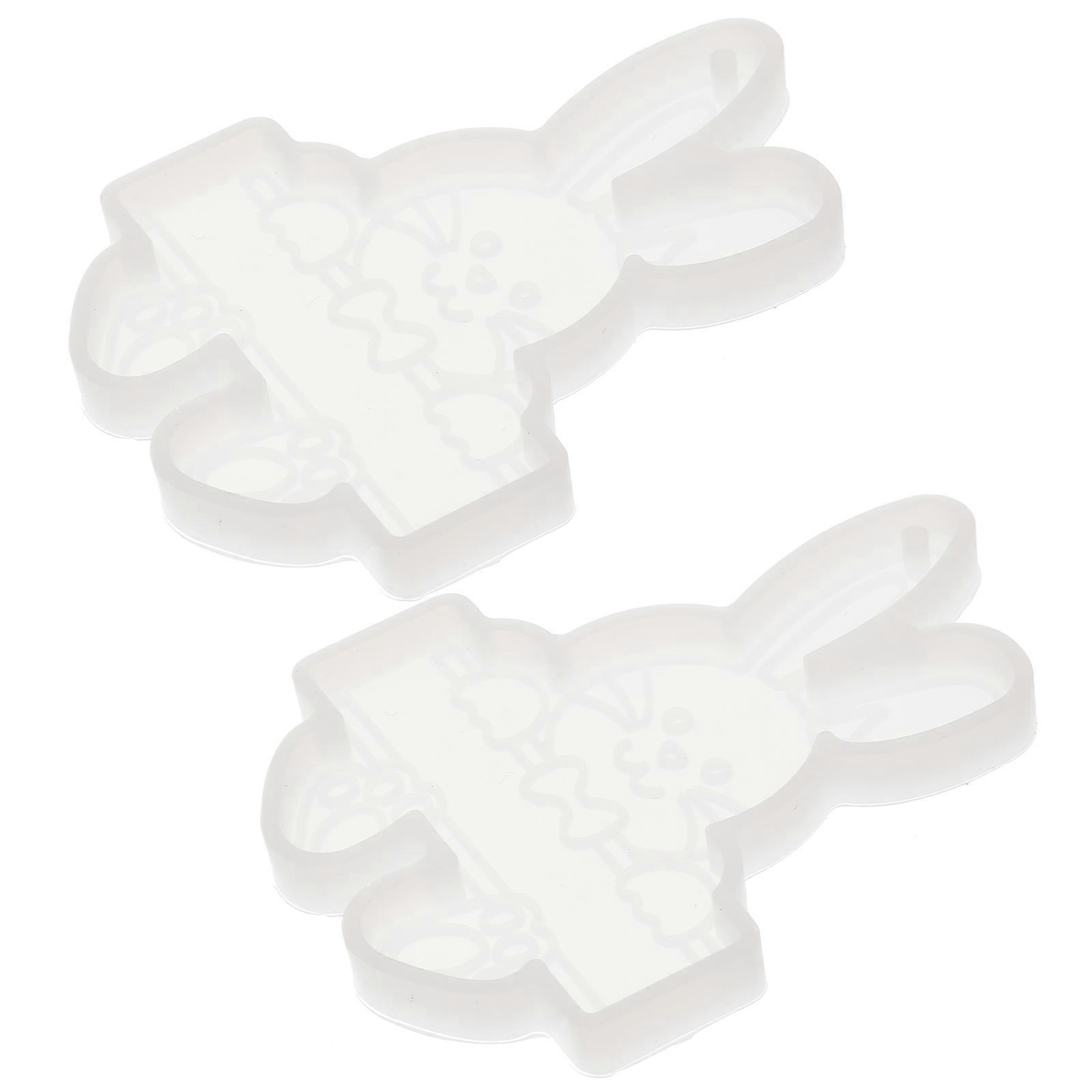 Rabbit Epoxy Resin Mold Silicone Mold for DIY Keychain 2Pcs