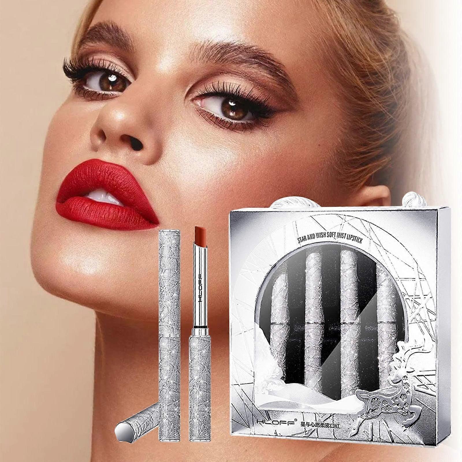 Liquid Lipstick Set 4 Pack Soft Mist Matte Long Lasting NonStick Hydrating Smooth Finish