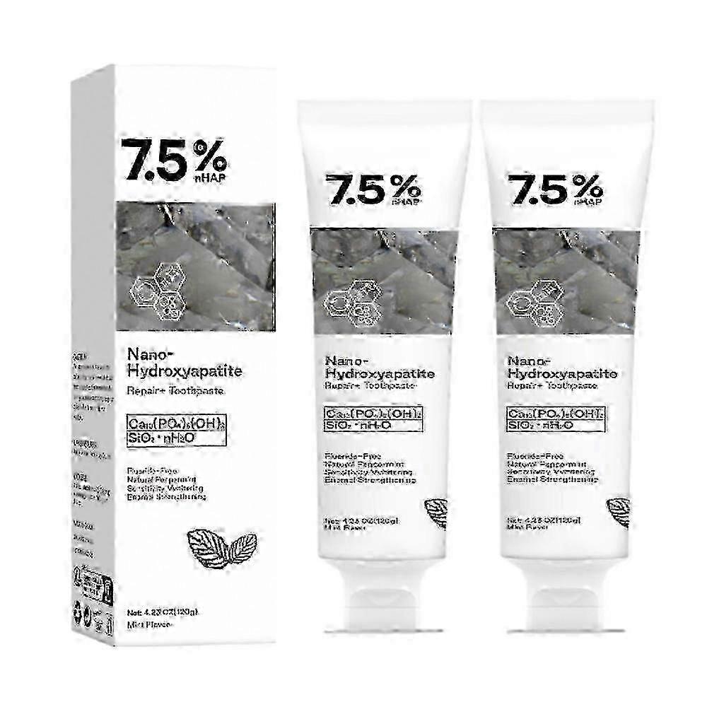 2025 1-3x 7.5% Hap Nano-hydroxyapatite Toothpaste Remove Deep Clean For Teeth 2pcs
