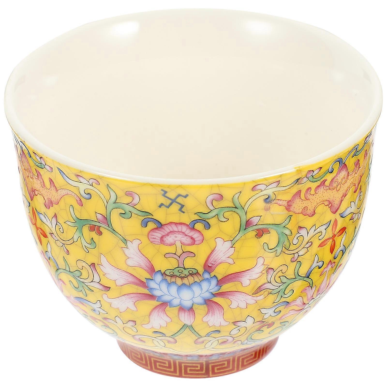 Hand Painted Tea Cup Chinese Style for Tea Tasting 3Pcs Ceramic Cups