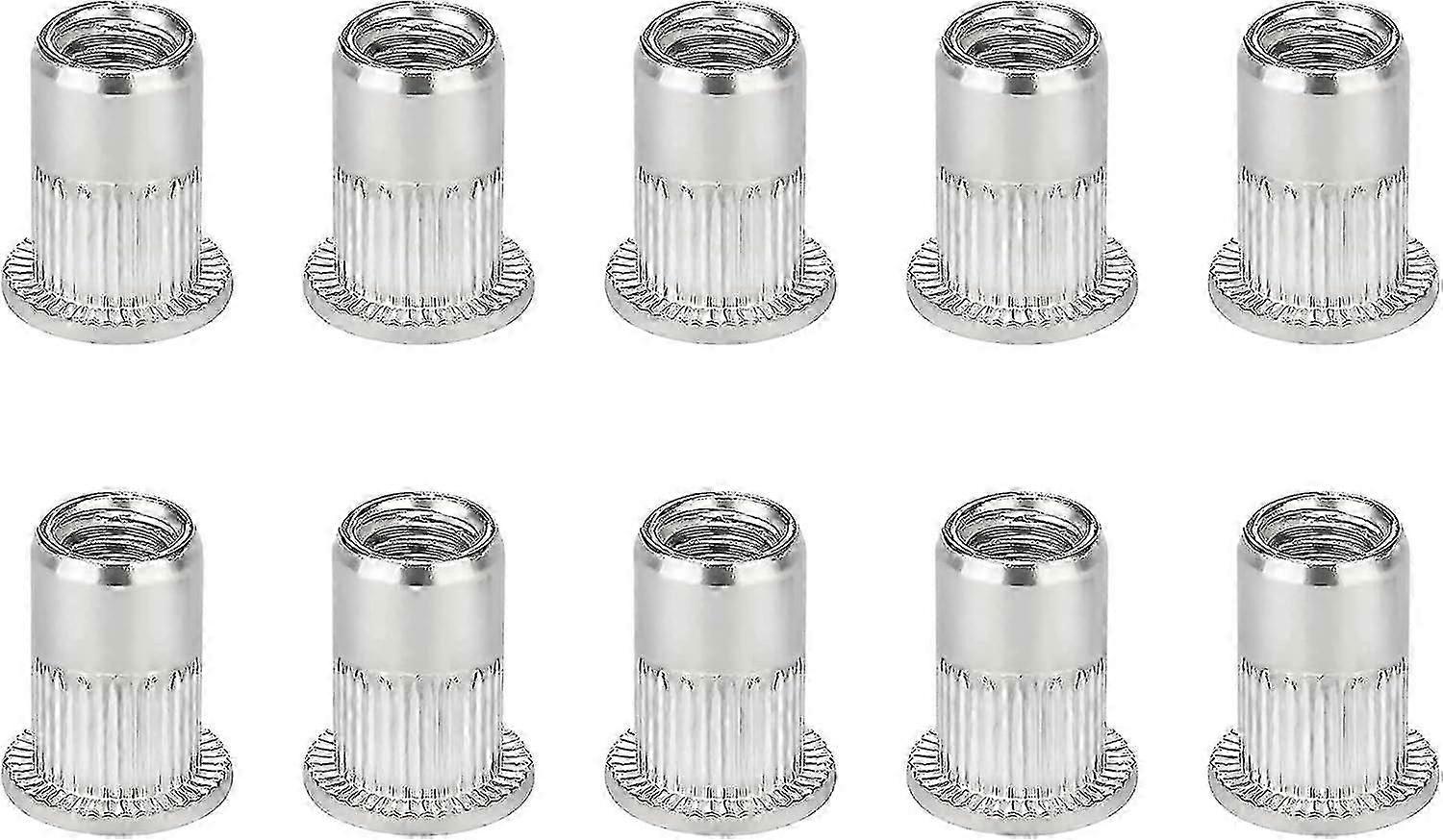 Rivet Nut Flat Head Nutsert 304 Stainless Steel [M10 10Pcs], Rivet Nuts Insert