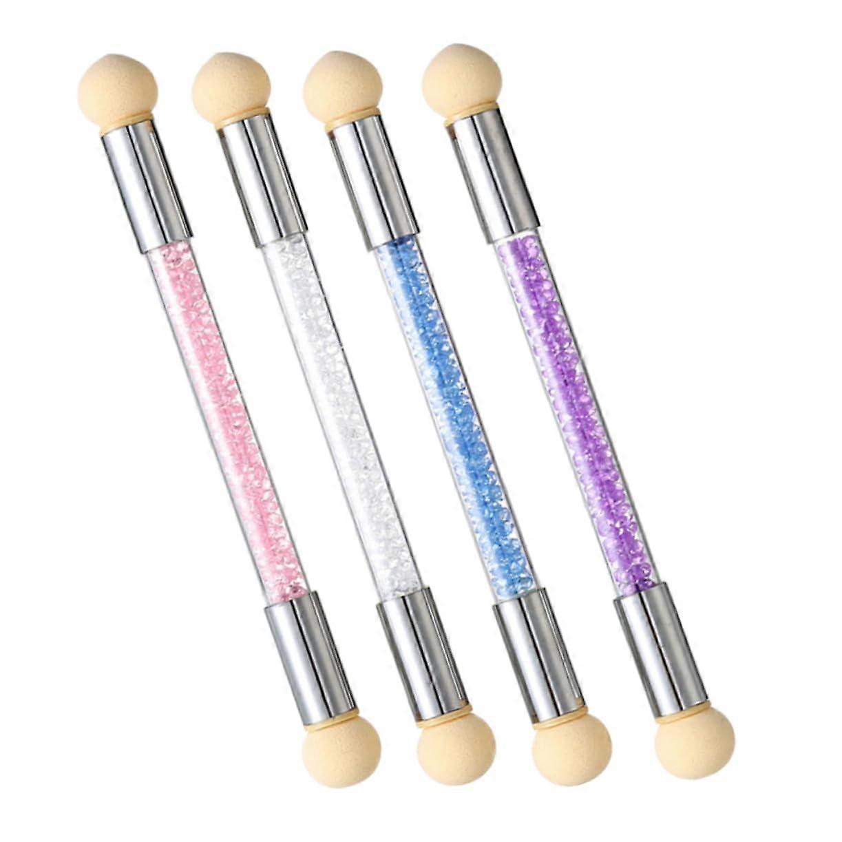 4pcs DualHeaded Nail Art Sponge Pen Set for Smooth Gradient Ombre Effects, BeginnerFriendly