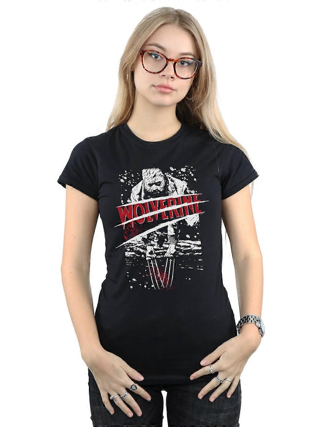 Marvel Women's X-Men Split Red Wolverine T-Shirt