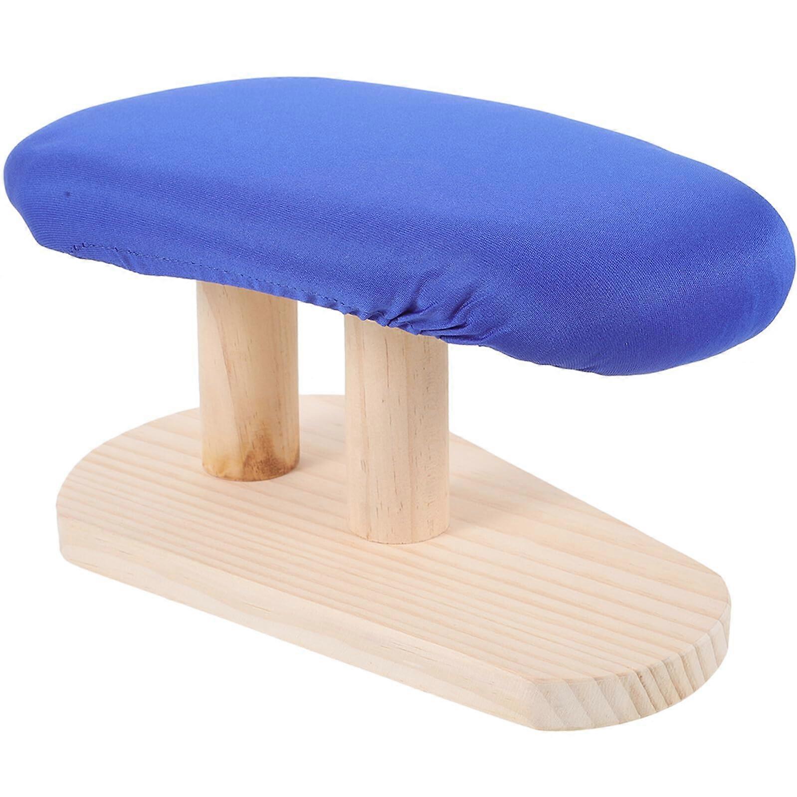 Foldable Tabletop Ironing Board with Sleeve Attachment and Wooden Base for Small Spaces