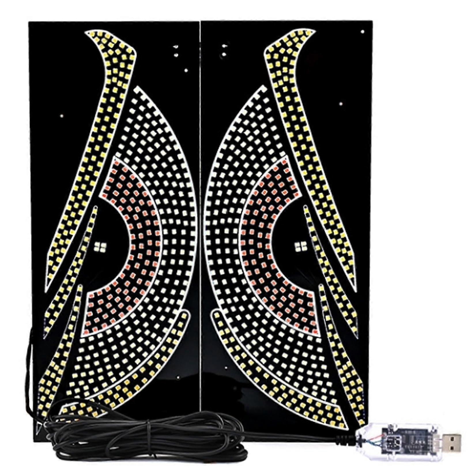 LED Car Lights with Dynamic Windshield Eye Effects, Vibrant Colors, Easy Install for Vehicles