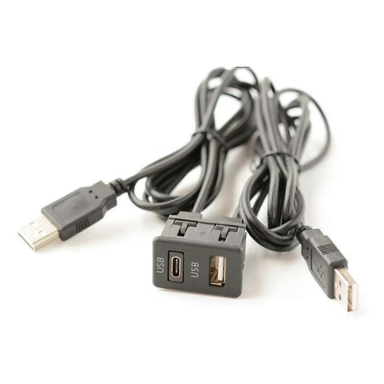 Car Dashboard Extension Cable USB Type-C Interface Charging for Cellphone