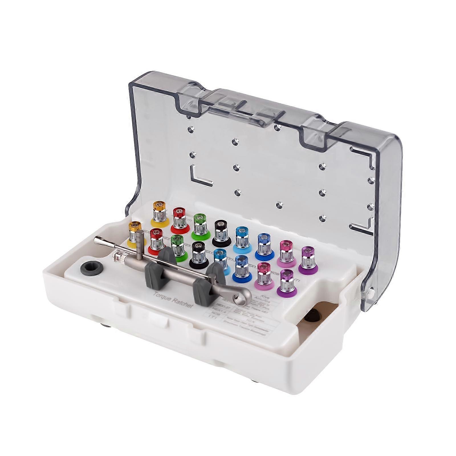 Dental Implant Driver Kit with Adjustable Torque 1070Ncm, Autoclavable 16pcs Screwdriver Set