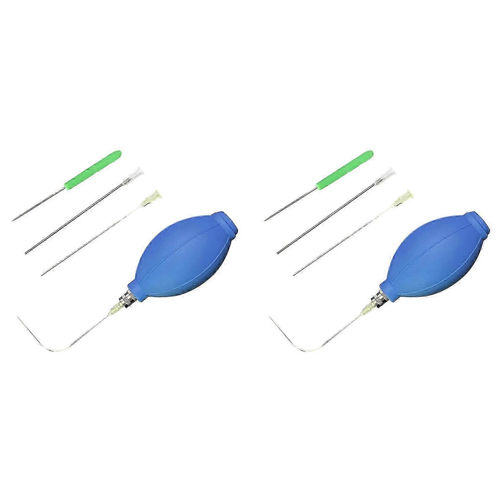 2X Easy Egg Blower Empty Egg Tools One Hole Egg Pump and Drill Easter Egg Maker Supplies Blue