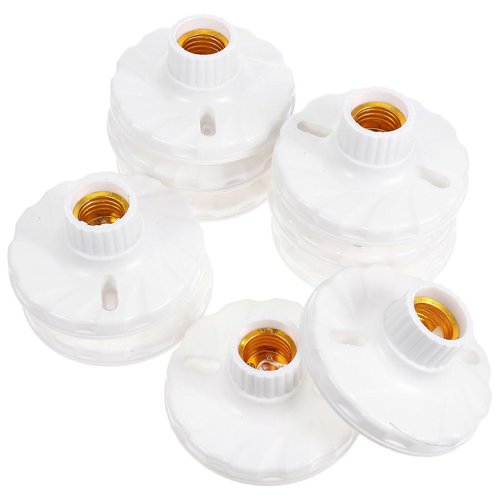 Light Socket Lamp Holder for Pendant Light 20Pcs White ABS Copper