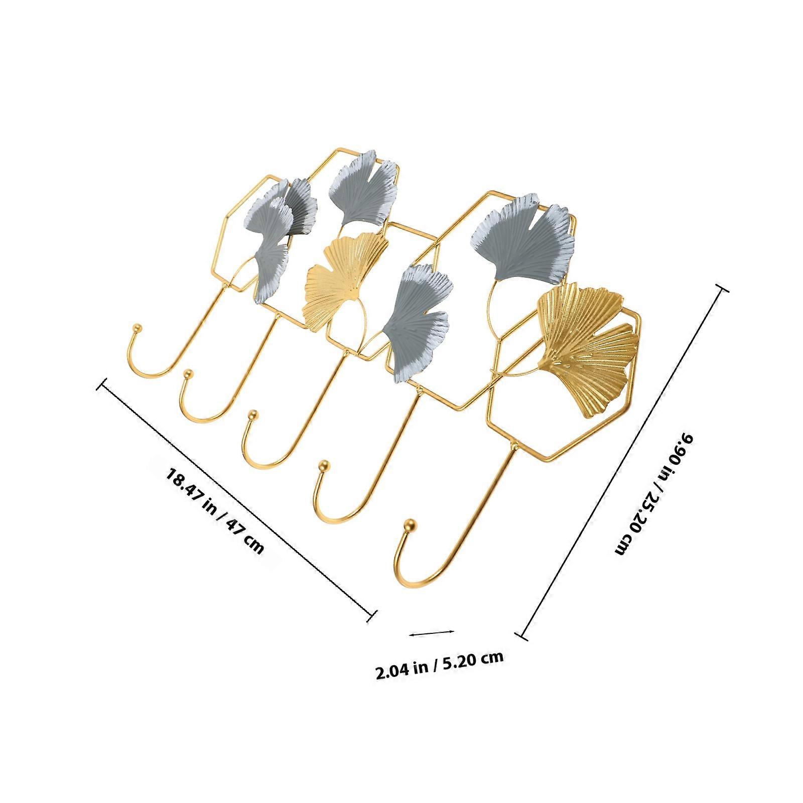 Hook Rack for Home with 5 Sturdy Iron Hooks for Hanging