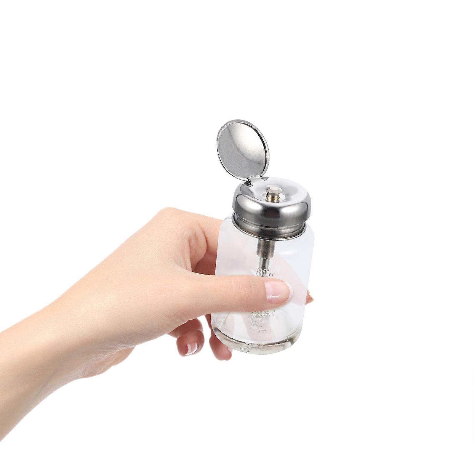 Pump Bottle Glass Press Dispenser for Storage 100Ml Empty Clear Bottle