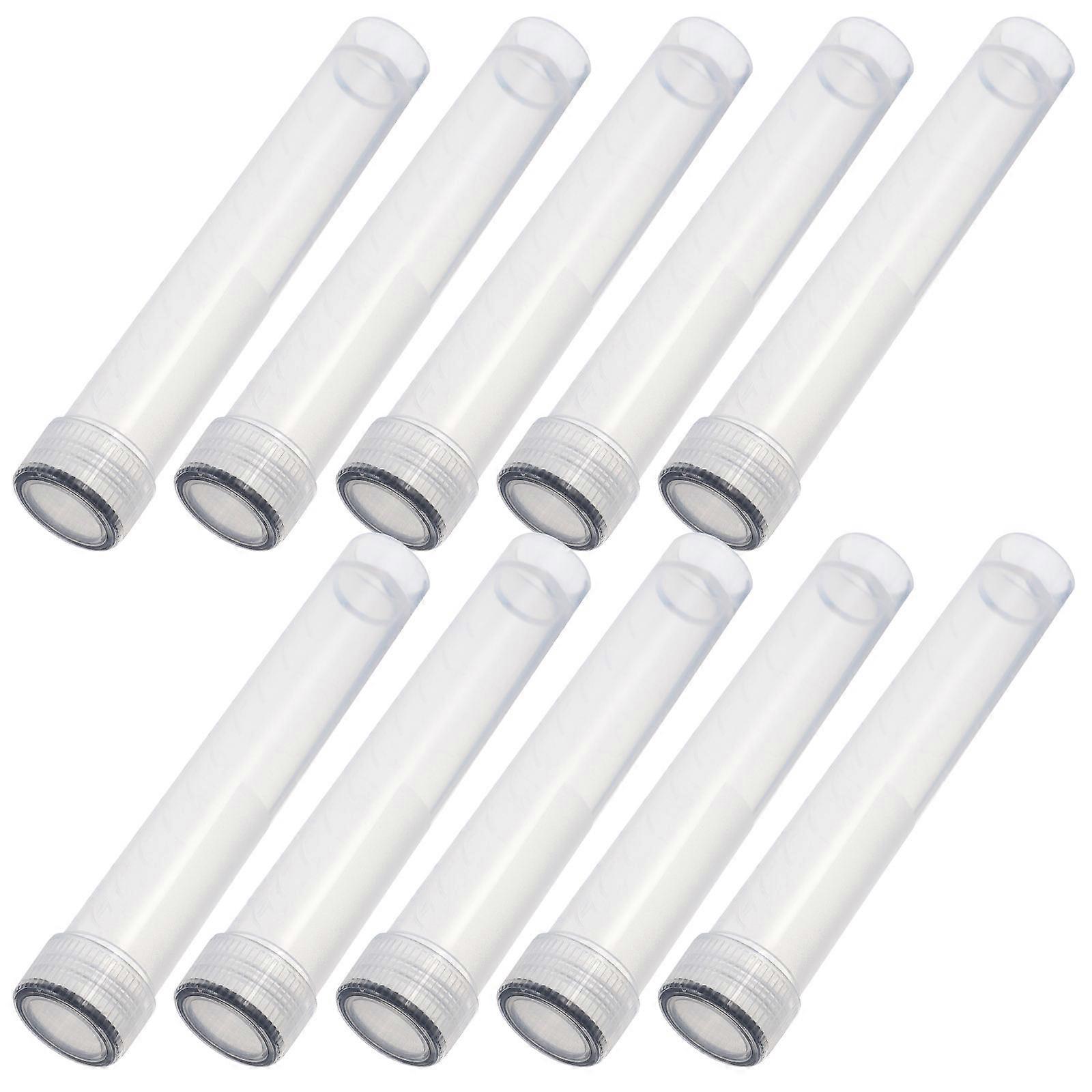 Freezing Tubes Plastic Sample Vials for Laboratory 10Pcs with Lid