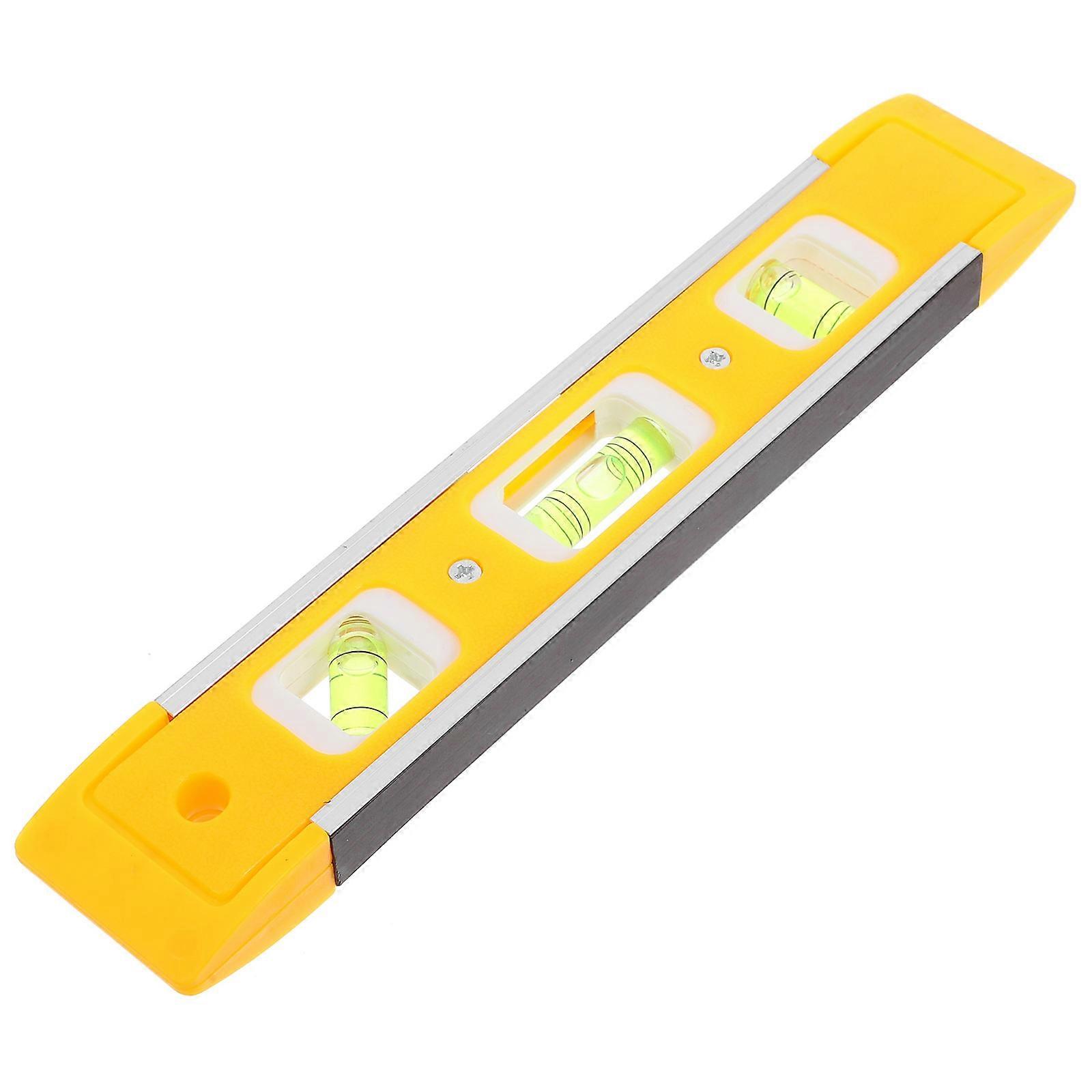 Mini Levelling Device Level Tool Multifunctional Construction Measuring Horizontal Orange 23.00X4.00X1.50CM 1Pack