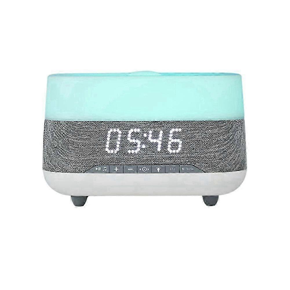 Essential Oil Aroma Diffuser Ultrasonic Air Humidifier Mist Maker with Night Light Bluetooth-Audio Clock EU Plug