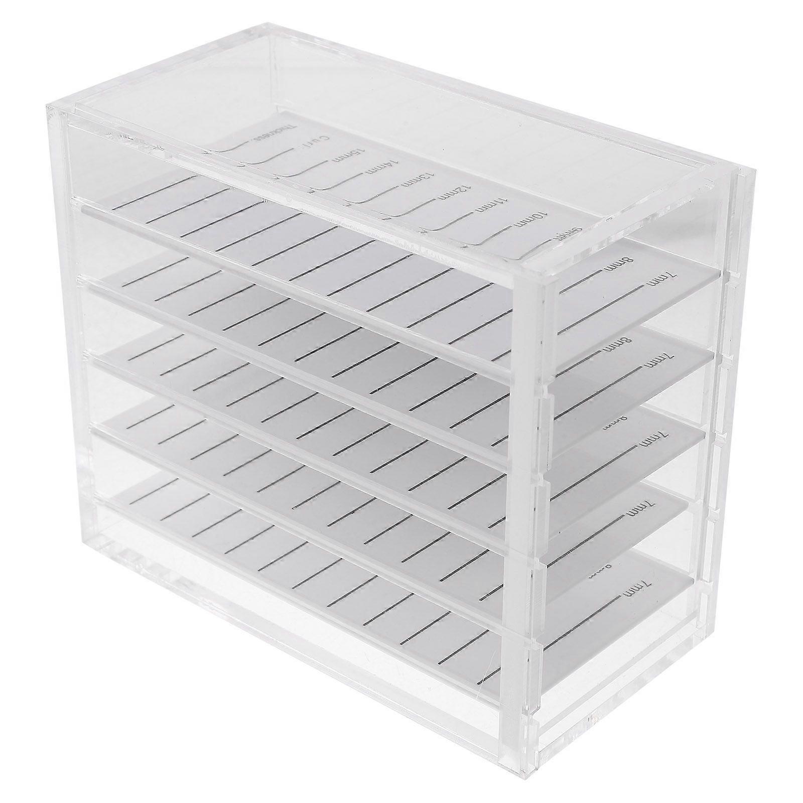 5 Layers Storage Box Acrylic Eyelash Case Clear False Eyelash Organizing Case