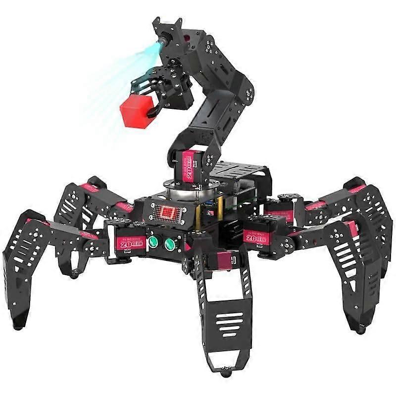 Robot Kit Hexapod AI Vision Arm with Face Recognition and Target Tracking for Raspberry Pi 4B