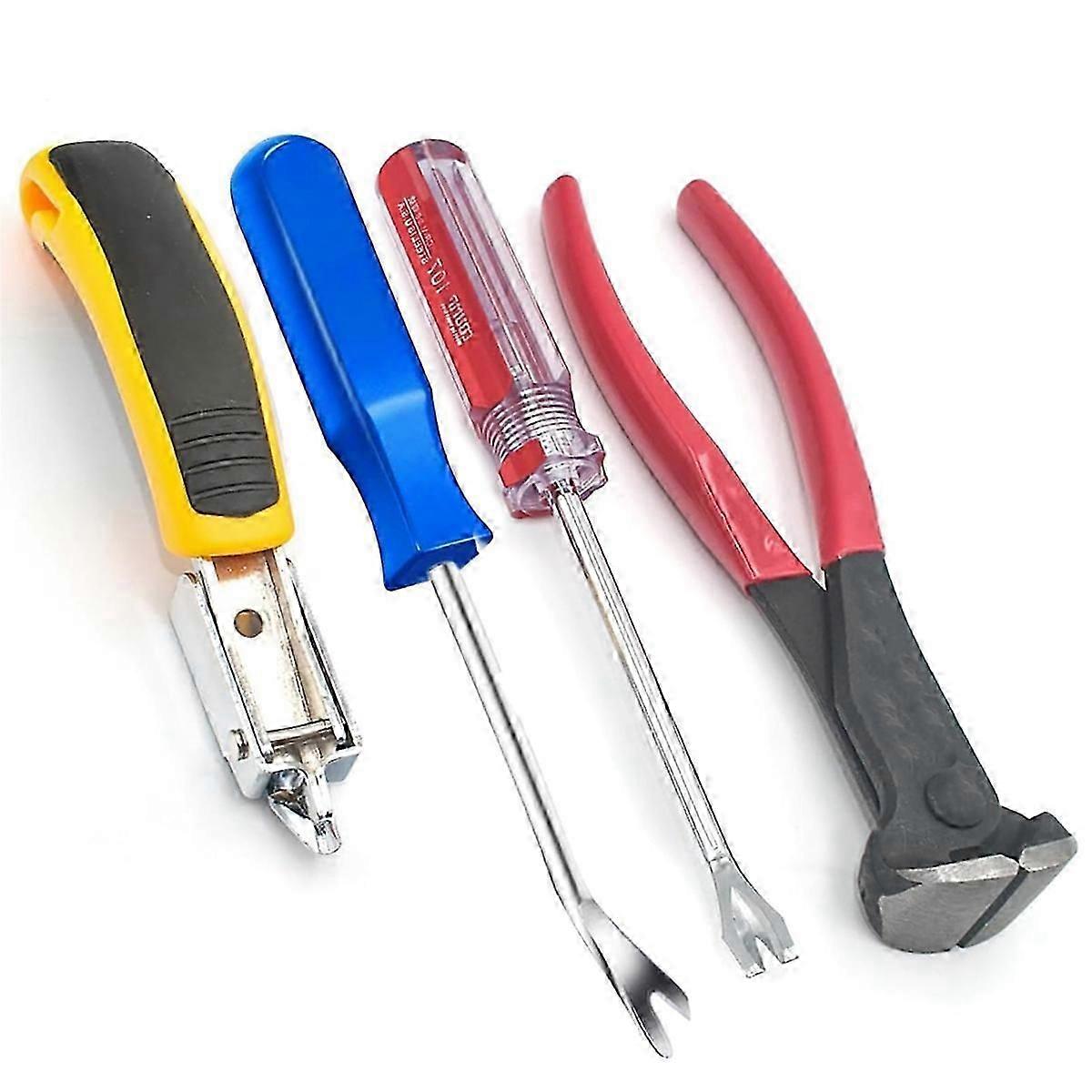4pcs Staple Remover -Puller Nail Remover Tool Set Nail Puller Plier, Staple Puller, -Lifter, Fastener Remove