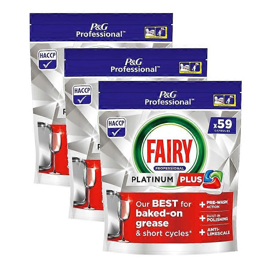 Fairy Professional Platinum Plus Dishwasher Tablets - 59 Capsules (3-Pack)