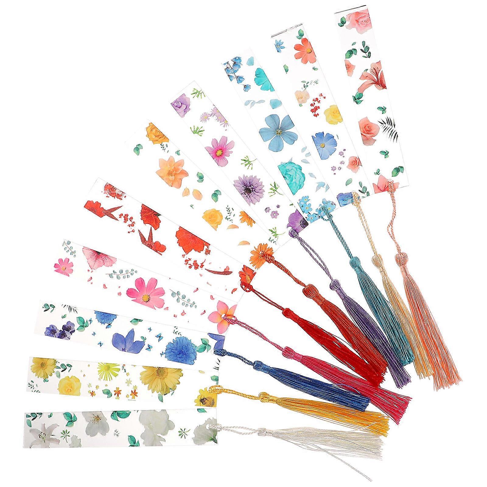 Creative Bookmark Flower Printed Bookmarks for Reading 20Pcs