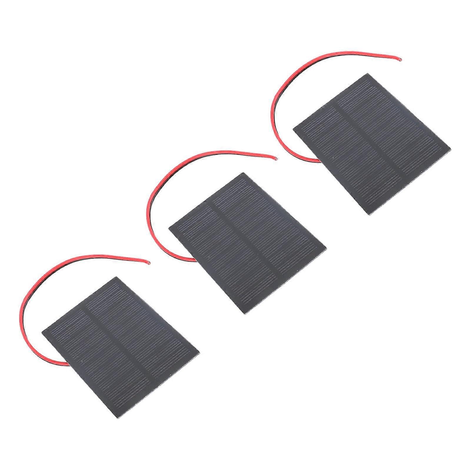 2W Small Solar Panel with Cable, Efficient Monocrystalline for DIY Projects, LED and Phone Charging