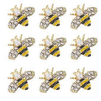 20pcs Alloy Bee Shape Nail Charm 3D Nail Art Decoration Alloy DIY Nail Ornaments