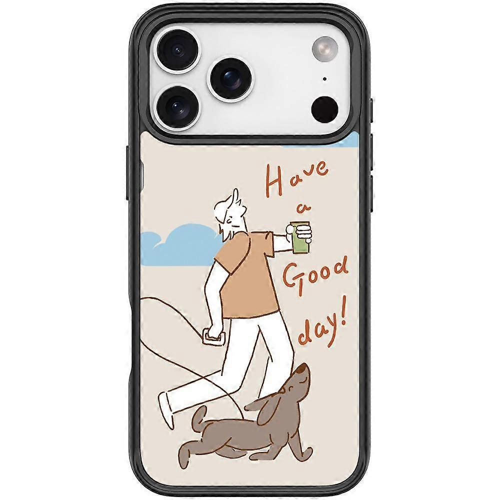 Walking Dog Pattern Magnetic Phone Case