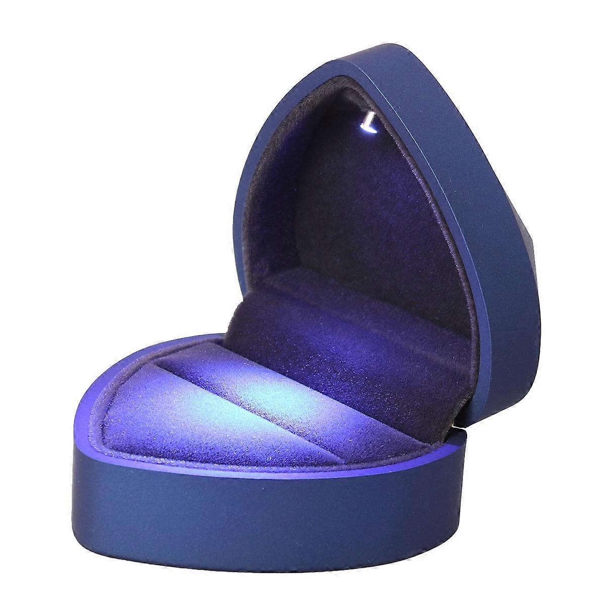 Heart Shape Ring Box with LED Light for Wedding