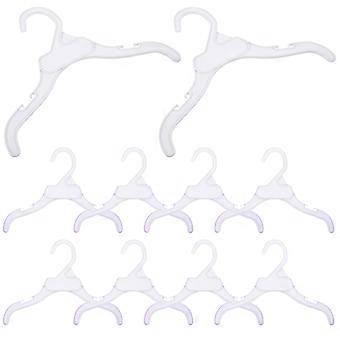 Cabide para roupas de animais de estimação, cabide para pendurar roupas de cachorro, 10 unidades, branco, acessórios para animais de estimação
