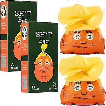 2026 New Funny Dogs Poop Bags SH*T Bag 60 Count The Most Presidential Poop Bag
