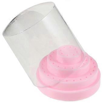 2pcs Nail Drill Bits Storage Box, Dustproof Plastic Case for Nail Grinding Heads, Organizer for Salon and Home Manicure