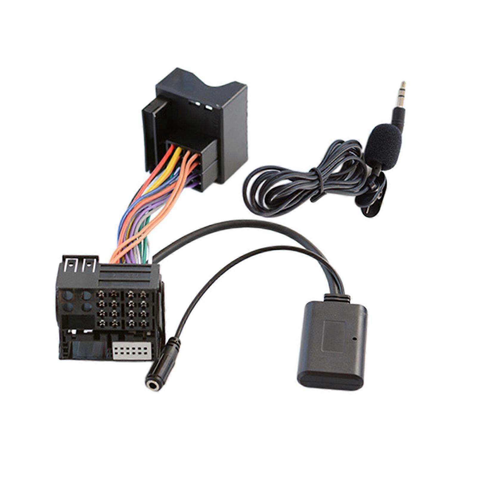 Car Bluetooth 5.0 AUX Audio Cable Adapter w/Microphone for BMW E60 E63 E64 E65 E66 E82 E87 E70 E90 E91 E92