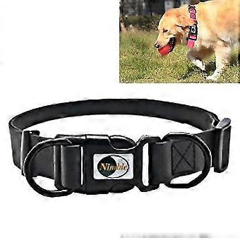 PVC Material Waterproof Adjustable Dual Loop Pet Dogs Collar, Suitable for Ferocious Dogs, Size: L, Collar Size: 39-63 cm 26-27