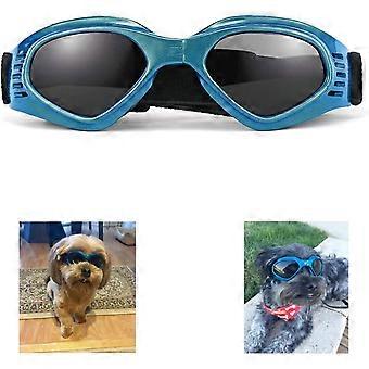 Óculos para cães, Óculos de sol para animais de estimação, Óculos dobráveis para cães Óculos de sol com proteção UV (azul)