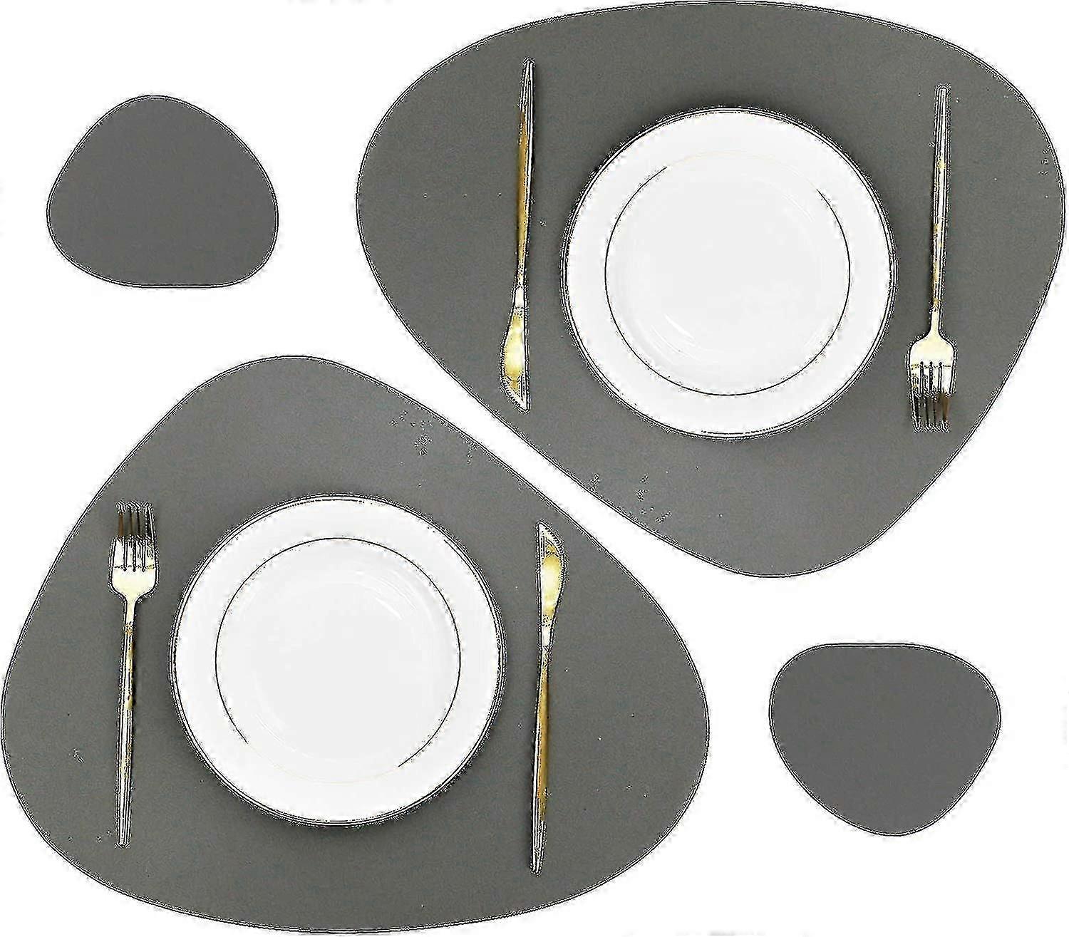 Placemat Set Recycled Leather Table Mat Kitchen Table Decoration