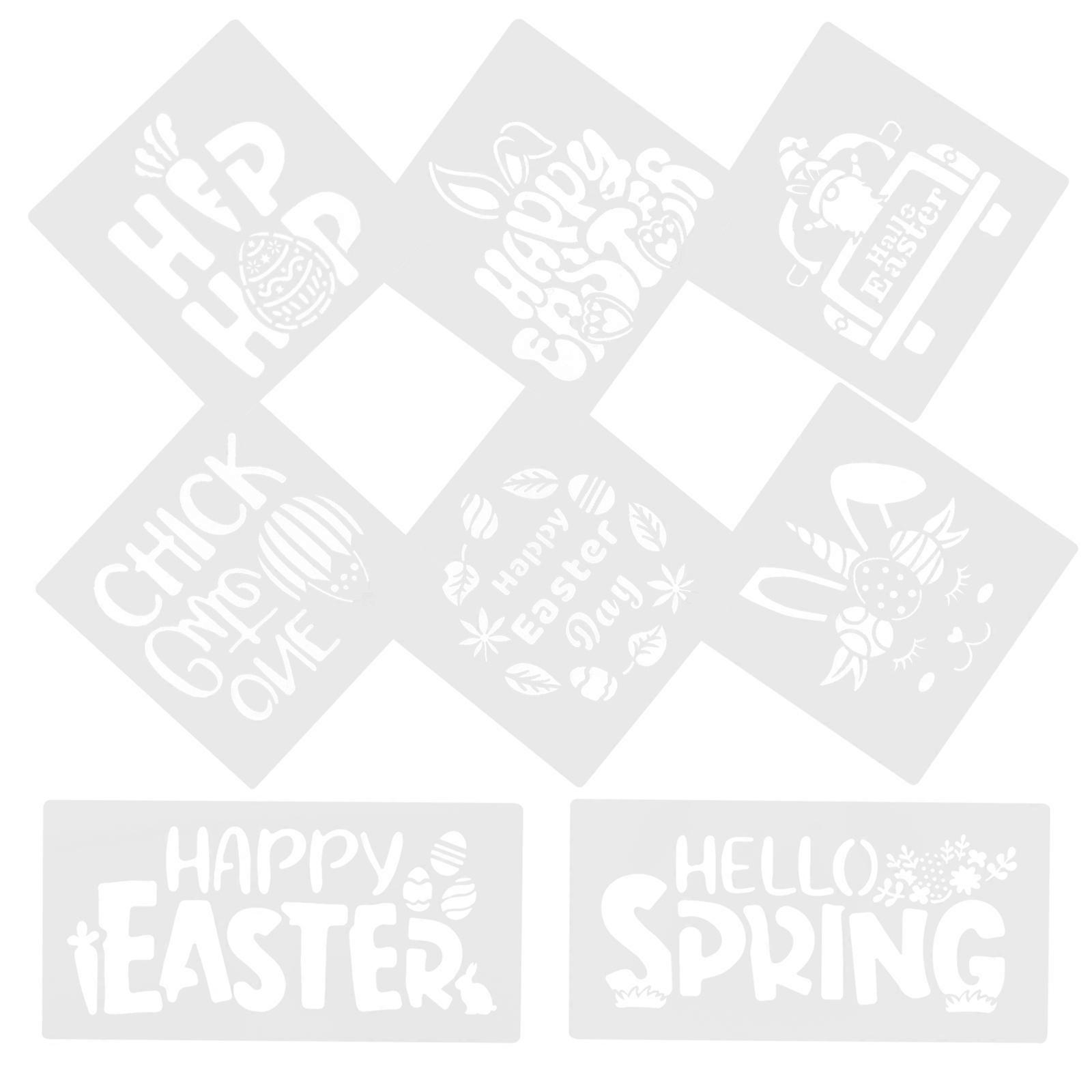 Reusable Plastic Easter Stencils Spray Templates for Painting 32 Sheets